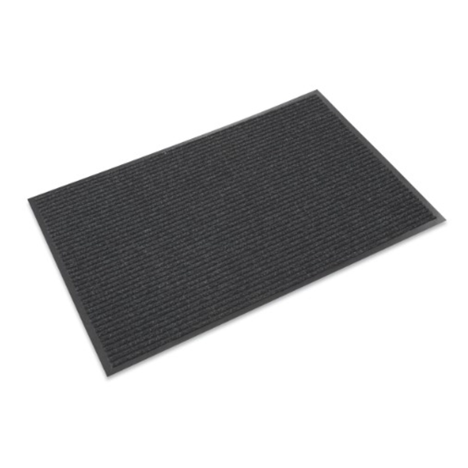 Crown Needle-Rib Scraper/Wiper Entrance Mat, 3x5, Polypropylene, Charcoal (NR 0035CH)
