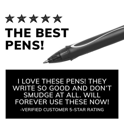 BIC Gel-ocity Quick Dry Retractable Gel Pen, Medium Point, 0.7 mm, Black Ink, 12/Pack (RGLCG11-BLK)