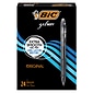 BIC Gel-Ocity Retractable Gel Pen, Medium Point, Black Ink, 24/Pack (RLC241-BLK)