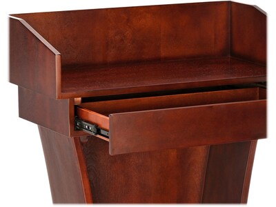 AdirOffice 43.3" Podium Lectern, Cherry (661-012-CH-PKG)