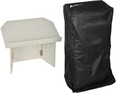 AdirOffice 19" Tabletop Lectern with Cover, White (661-05-WHI-PKG)