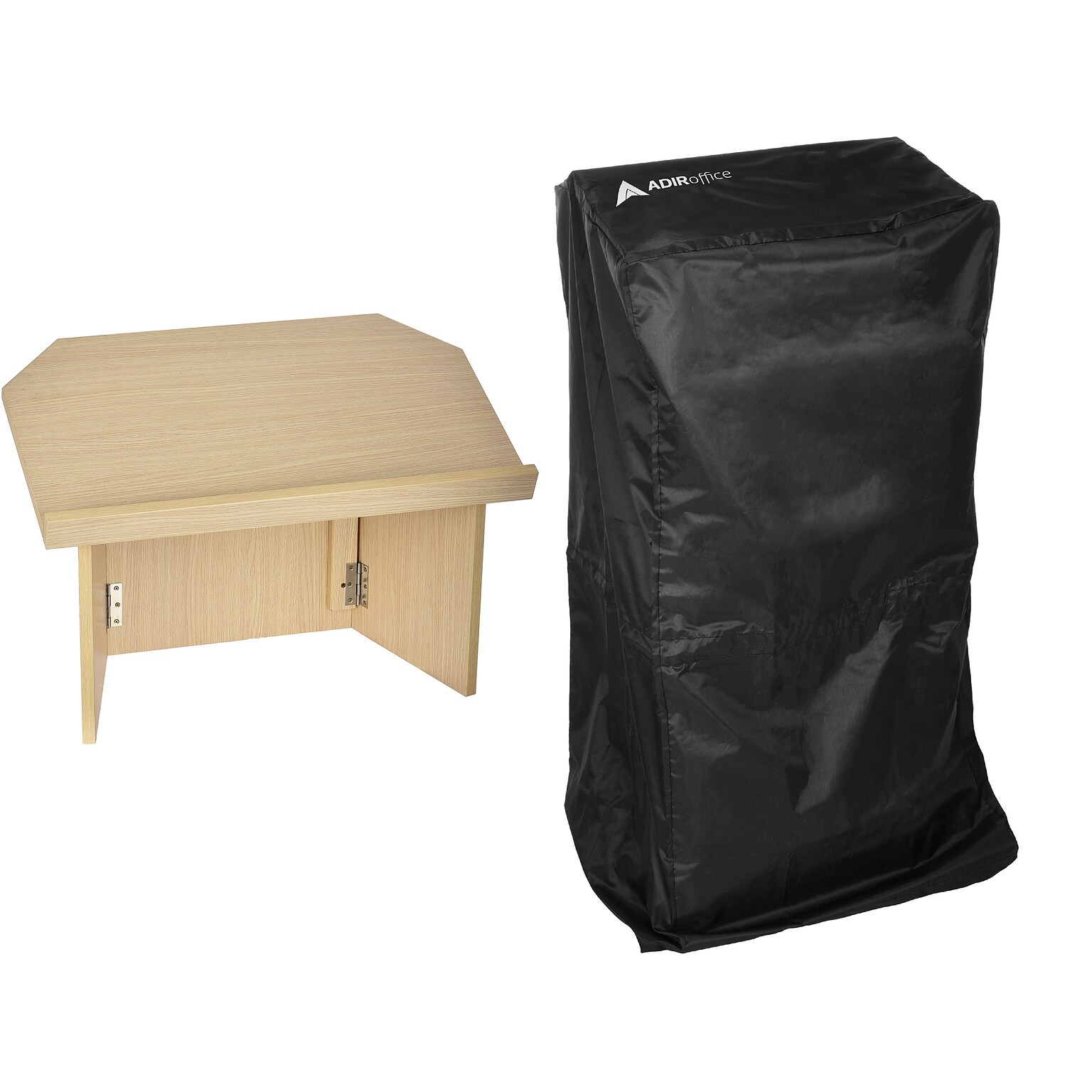 AdirOffice 19 Tabletop Lectern with Cover, Medium Oak (661-05-MEO-PKG)