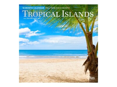 2022-2023 BrownTrout Tropical Islands 12 x 12 Monthly Wall Calendar (9781975454845)