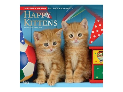 2022-2023 BrownTrout Happy Kittens 12 x 12 Monthly Wall Calendar (9781975454814)