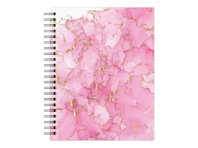 2022-2023 Plato Crackled Blush 6 x 7.75 Weekly Desk Planner, Pink/Gold (9781975450366)
