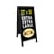 Excello Global Products Chalkboard, Black Wood, 59 x 27 (EGP-HD-0240A-OS)