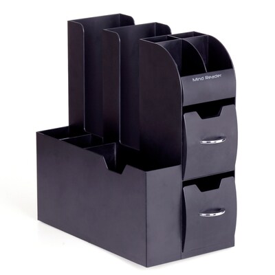 Mind Reader Anchor Collection 11 Compartment Coffee Pod and Condiment Organizer, Black (CAD01-BLK)