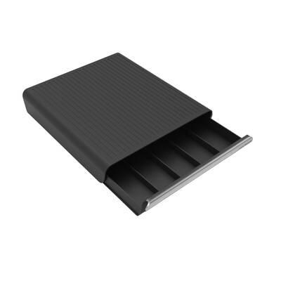 Mind Reader Plastic Coffee Pod Drawer Countertop Organizer, 30 Pod Capacity, Black (TRY30-BLK)