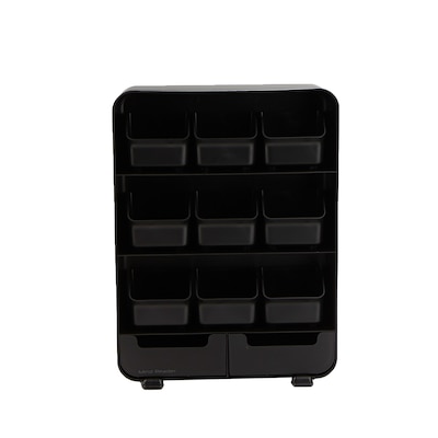 Mind Reader Plastic 11-Drawer Tea Bag Organizer, Black (TBORG-BLK)