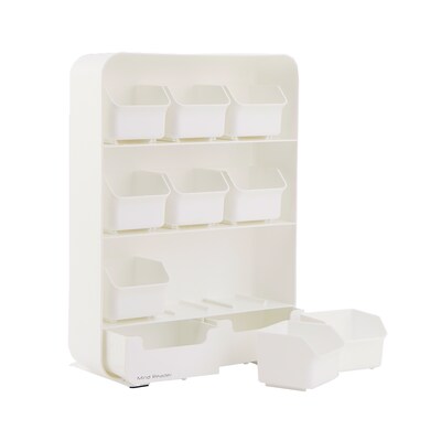 Mind Reader Plastic 11-Drawer Tea Bag Organizer, White (TBORG-WHT)