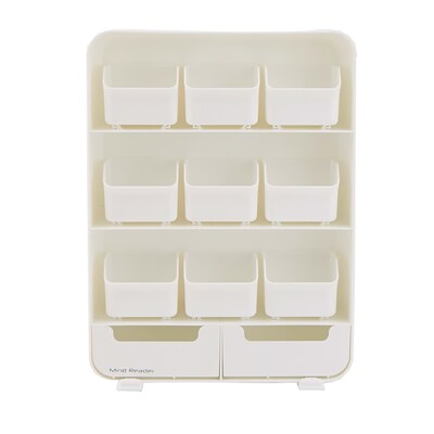 Mind Reader Plastic 11-Drawer Tea Bag Organizer, White (TBORG-WHT)