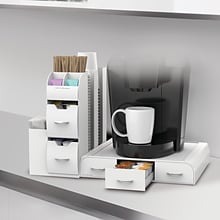 Mind Reader Combo 2 Piece Drawer and Condiment Organizer, White (CMB02-WHT)