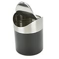 Mind Reader Stainless Steel Desktop Trash Can, Black (GARBASK-BLK)