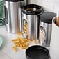 Mind Reader Metal 3-Piece Canister Set Kitchen Storage Containers, Silver with Black (CANWIND3-BLK)