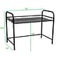 Mind Reader Metal Kitchen Storage Microwave Stand Shelf Organizer, Black (1TCOUMIC-BLK)