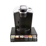 Mind Reader 36 Capacity K-Cup Single Serve Coffee Pod Storage Drawer with Flower Pattern Metal Mesh,