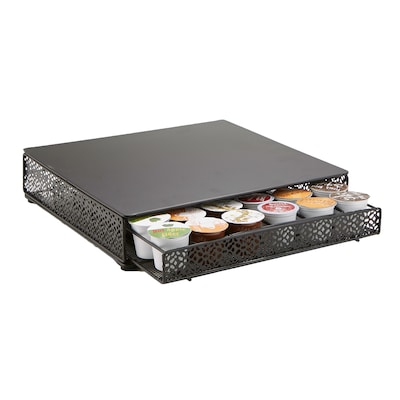 Mind Reader Metal Single Serve Coffee Pod Drawer, 36 Pod Capacity, Black (MTRAY-BLK)