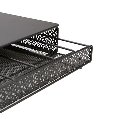 Mind Reader Metal Single Serve Coffee Pod Drawer, 36 Pod Capacity, Black (MTRAY-BLK)