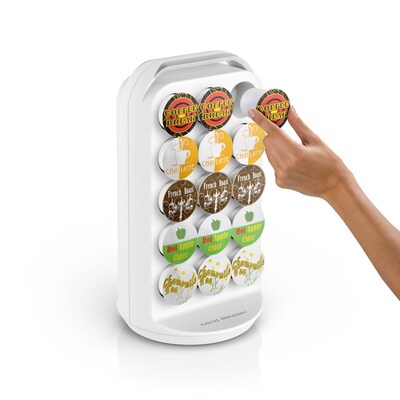 Mind Reader 30 Capacity K-Cup Holder Carousel, White (CRS02-WHT)