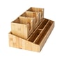 Mind Reader Bamboo Break Room Organizer Caddy, Brown (VERSEBM-BRN)