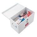 Mind Reader First Aid Storage Box Organizer, White (1AID-WHT)