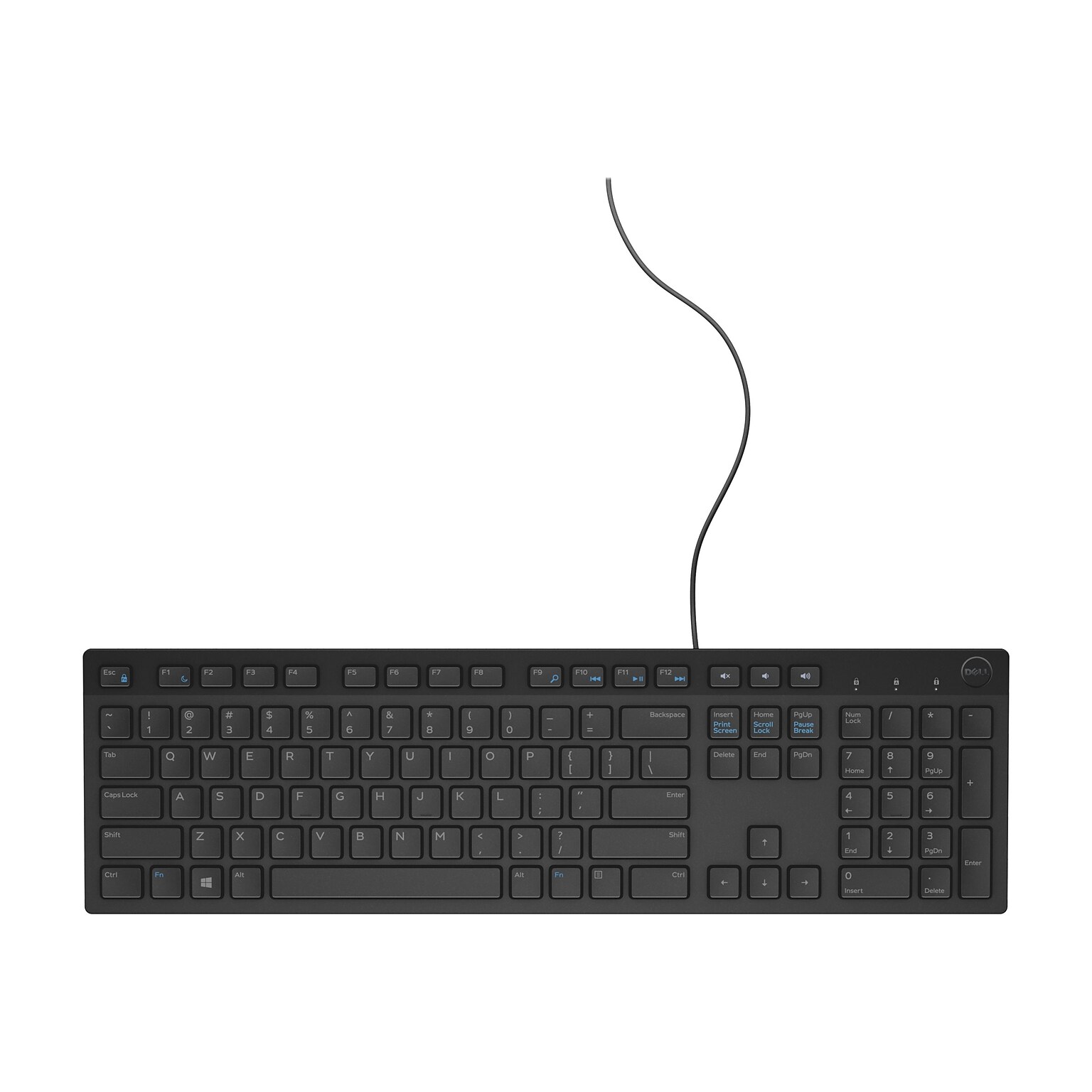 Dell Multimedia KB216 Wired Keyboard, Black (580-ADMT)