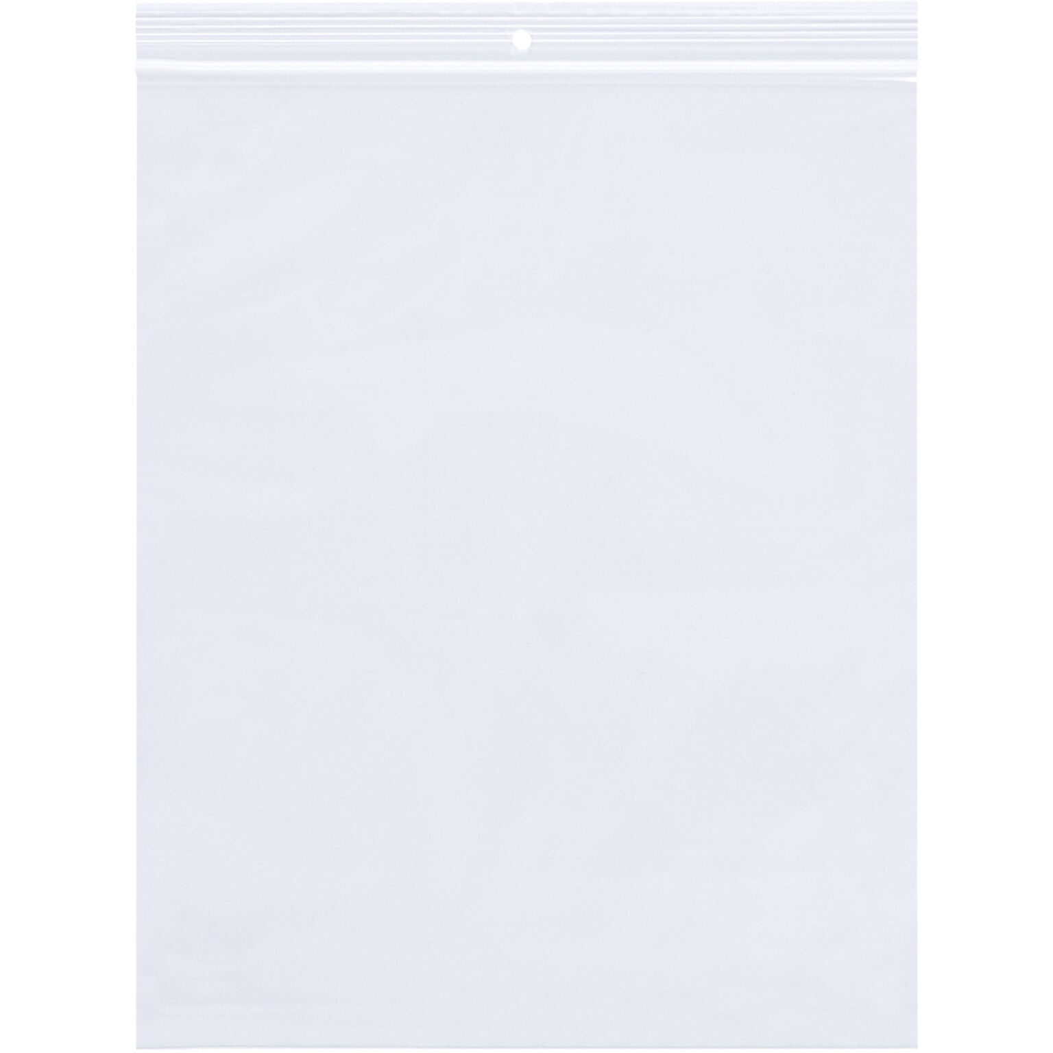 Light-Duty 2-Mil zippered Poly Bags with Hang Holes; 2Wx3L, 1000/Carton