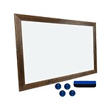 Excello Global Products Magnetic Dry-Erase Whiteboard, Rustic Wood Frame, 2 x 1.5 (EGP-HD-0077)