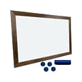 Excello Global Products Magnetic Dry-Erase Whiteboard, Rustic Wood Frame, 3 x 2 (EGP-HD-0077)