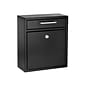 AdirOffice Ultimate Locking Wall Mounted Drop Box Mailbox, Medium, Black (631-05-BLK-PKG)