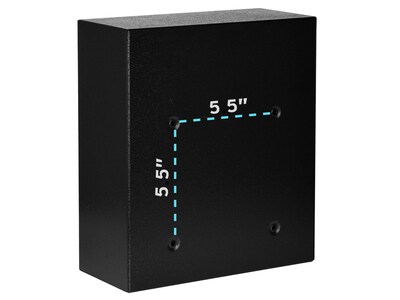 AdirOffice Steel Ultimate Locking Wall Mounted Drop Box Interoffice Mailbox, Medium, Black (631-05-BLK-PKG)