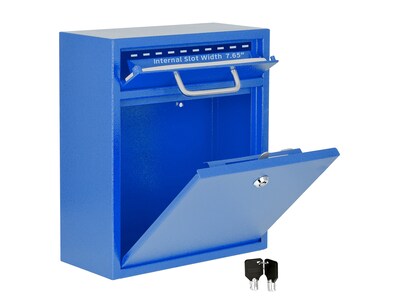 AdirOffice Indoor/Outdoor Interoffice Mailbox, Medium, Blue (631-05-BLU-PKG)