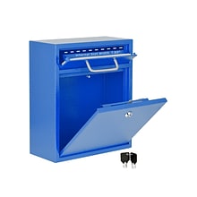 AdirOffice Indoor/Outdoor Interoffice Mailbox, Medium, Blue (631-05-BLU-PKG)