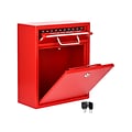 AdirOffice Indoor/Outdoor InterOffice Mailbox, Medium, Red (631-05-RED-PKG)