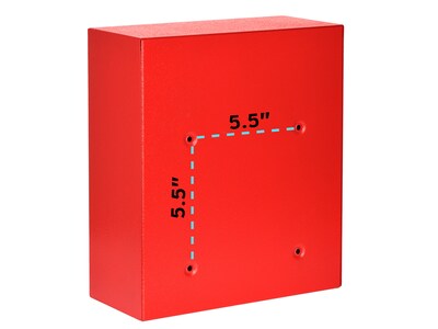 AdirOffice Steel Indoor/Outdoor Interoffice Mailbox, Medium, Red (631-05-RED-PKG)