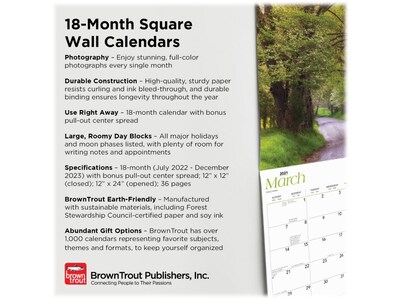 2022-2023 BrownTrout Large Print 24" x 12" Monthly Wall Calendar  (9781975457020) | Quill.com