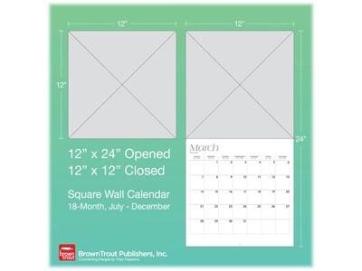 2022-2023 BrownTrout Large Print 24" x 12" Monthly Wall Calendar  (9781975457020) | Quill.com