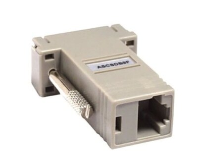 Raritan® RJ-45F Female To DB-9F Female Serial Null Modem Adapter