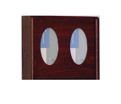 Wooden Mallet 2 Pocket Horizontal Wall Mahogany Glove Dispenser (GBW-2MH)
