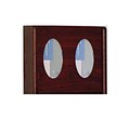 Wooden Mallet 2 Pocket Horizontal Wall Mahogany Glove Dispenser (GBW-2MH)