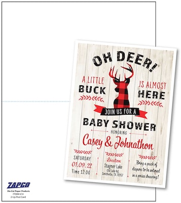 Zapco® 8-1/2 x 5-1/2 80 lbs. Smooth Cover Postcard, White, 250/Pack (614-250HWH42K)