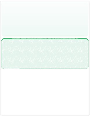 Zapco® 8 1/2 x 11 Security Check in the Middle Papers, Void Green, 500/Pack (CK10-500GRN)