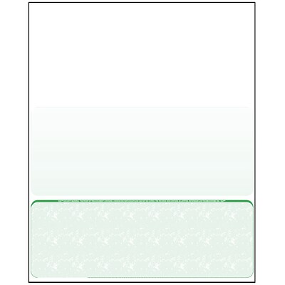 Zapco® 8 1/2 x 11 60 lbs. Security Check on Bottom Papers, Void Green, 500/Pack (CK18-500GRN)