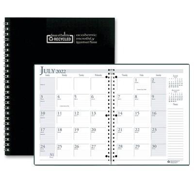 2022-2023 House of Doolittle 8 1/2 x 11 Academic Monthly Planner, Bright Blue (26308-23)