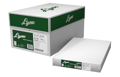 Lynx Opaque 11 x 17 Laser Paper, 32 lbs., 96 Brightness, 2000 Sheets/Carton (508000case)