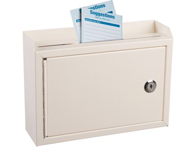 AdirOffice Multipurpose Drop Box Mailbox with Suggestion Cards, Medium, White (631-02-WHI-PKG)