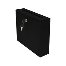 AdirOffice Multipurpose Drop Box with Suggestion Cards, Large, Black (631-03-BLK-PKG)
