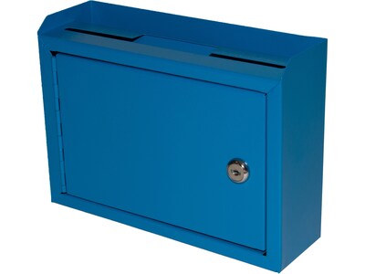 AdirOffice Multipurpose Drop Box with Suggestion Cards, Medium, Blue (631-02-BLU-PKG)