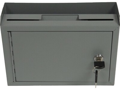 AdirOffice Multipurpose Drop Box with Suggestion Cards, Medium, Gray (631-02-GRY-PKG)