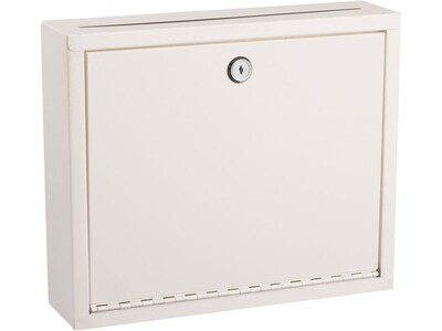 AdirOffice Multipurpose Drop Box with Suggestion Cards, Large, White (631-03-WHI-PKG)